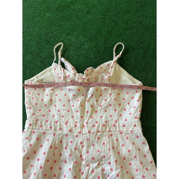 Gianni Bini Women's Polka Dot‎ Mini Dress White Tie-Front Size M - Picture 6 of 6